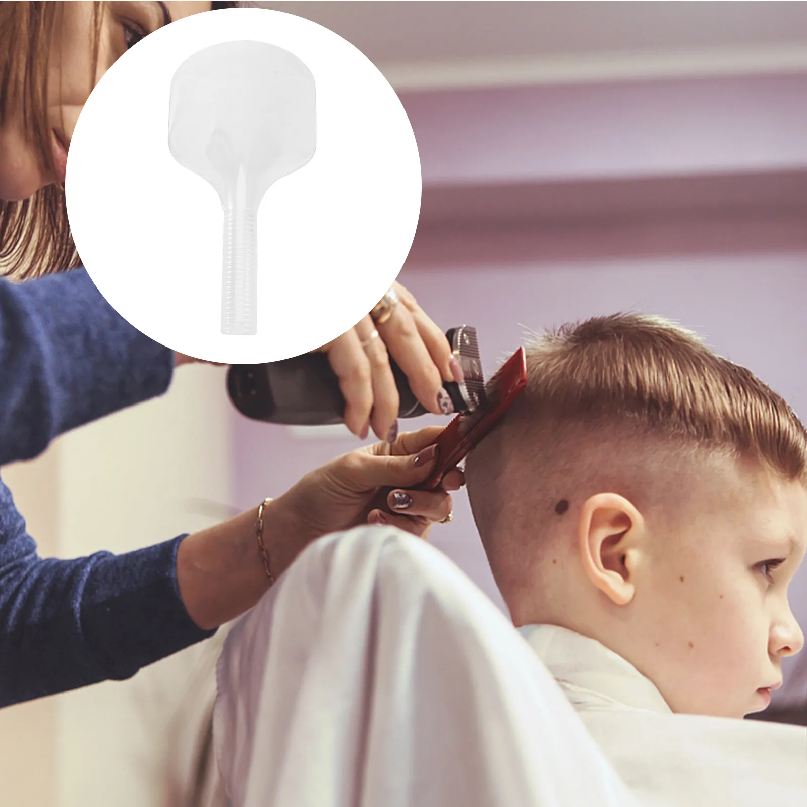 헤어컷 페이스 마스크 커버 투명하고 가벼운 팬 모양의 이발소용 뷰티 살롱 헤어스프레이 향수 스프레이 보호 아이 마스크