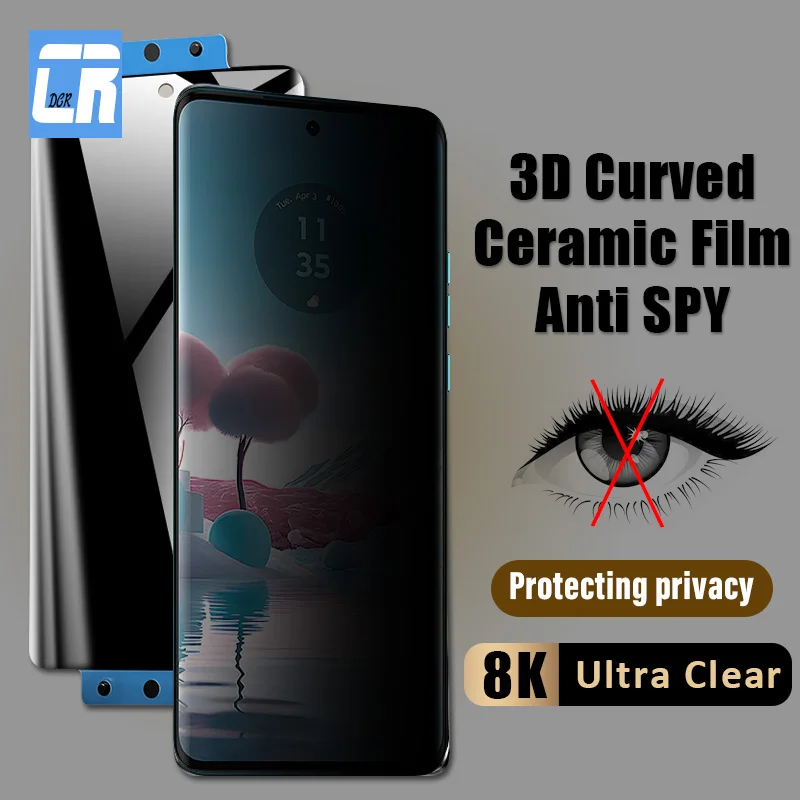 

Explosion-proof Anti Spy Ceramic Film For Motorola Edge 30 Ultra 40 Neo X40 X30 S30 Pro Plus Privacy Screen Protector not glass