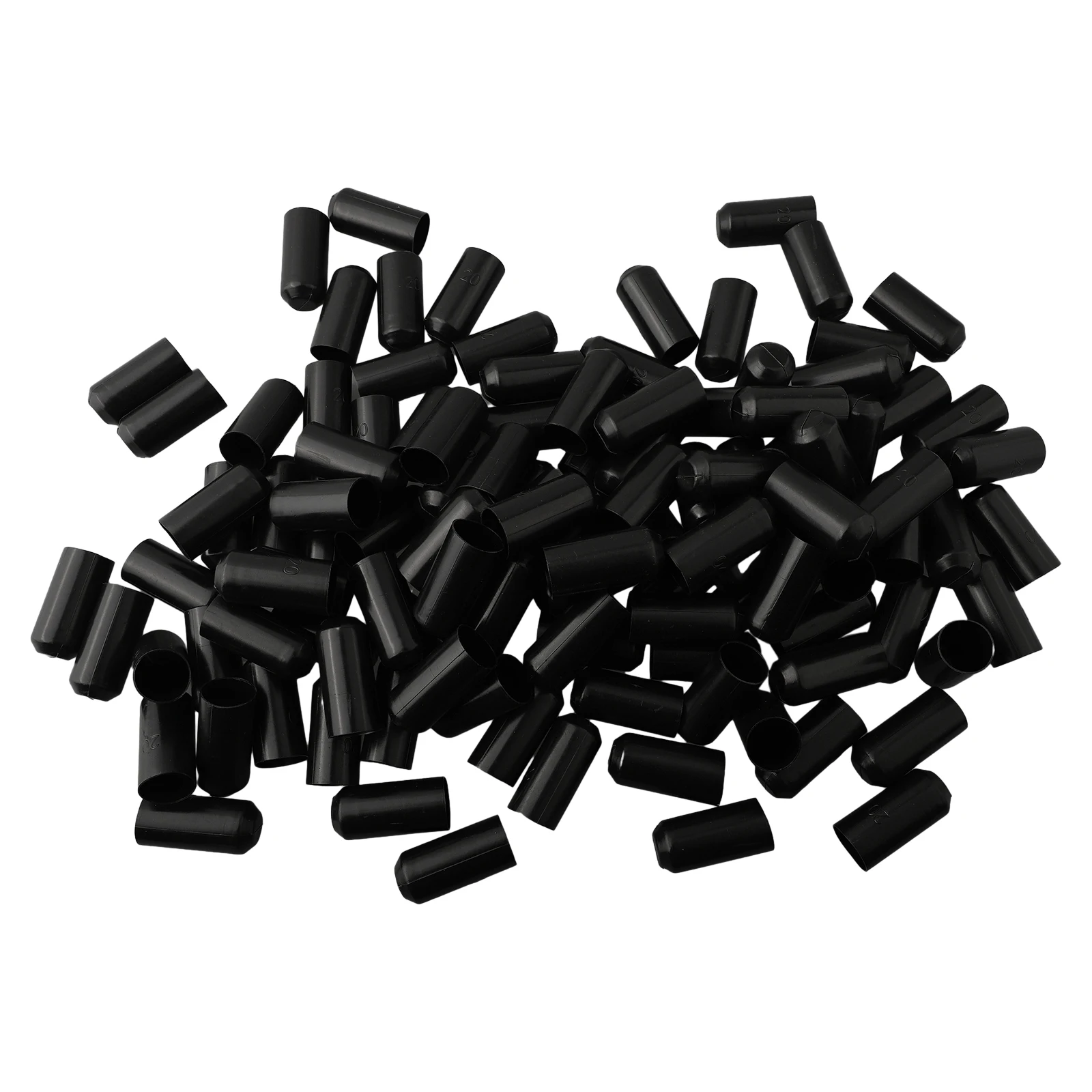 100개 폴리올레핀 열수축 엔드 캡 20x45mm 전기 절연 및 기계적 보호용, 전선 끝단 보호용