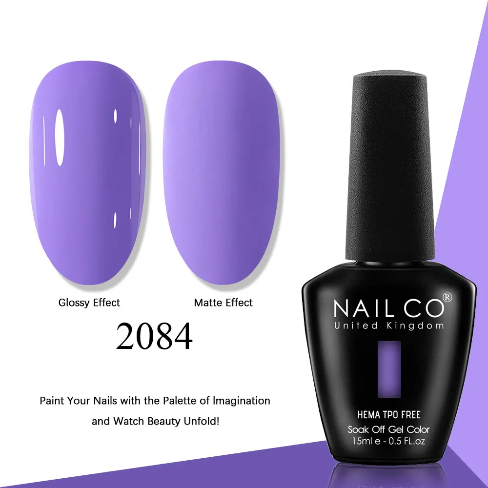 NAILCO Gel Nail Polish Pink Collection - 15ml Glitter & Nude UV LED Gel Varnish Set