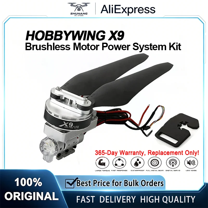 Kit Moteur Brushless HOBBYWING X9 40mm CW/CCW 12-14S pour Drone