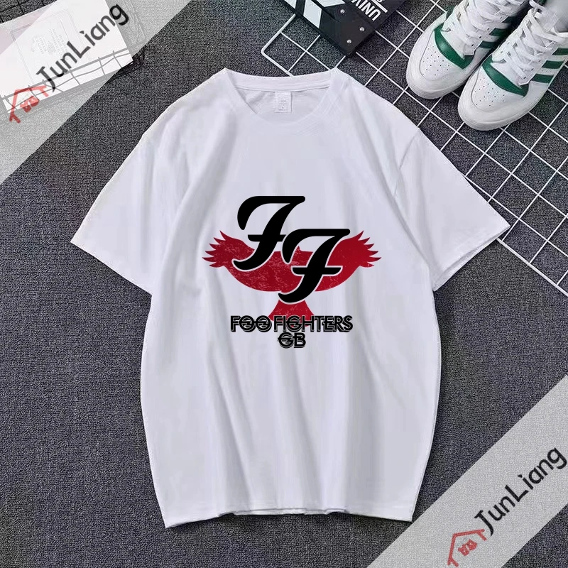 T-Shirt Da Donna Fighters Foo Rock Alternativo Music Tops Streetwear Ff Harajuku Goth Clothes Y2K Abbigliamento Abbigliamento Sportivo Uomo Uomo
