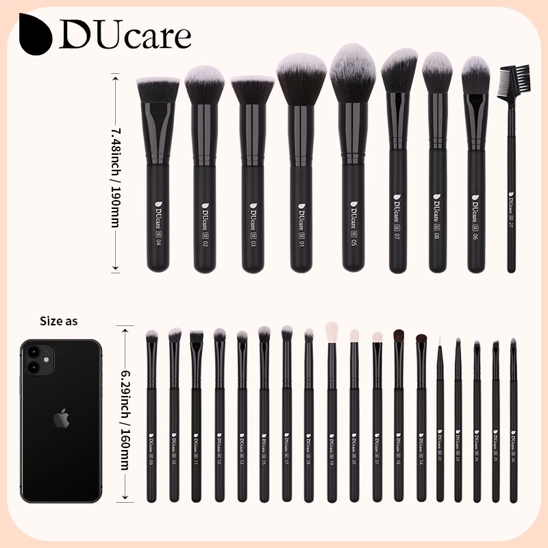 DUcare Black makeup brush Professional Makeup Eyeshadow Foundation Powder Soft Synthetic Hair Makeup Brushes brochas maquillaje 5 DUcare Black makeup brush Professional Makeup Eyeshadow Foundation Powder Soft Synthetic Hair Makeup Brushes brochas maquillaje 5
