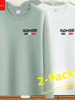 Men's Long Sve T-irt round Ne Loose Fit Pure Cotton Versatile Base Layer irt Inner Wear Autumn Season Casual Sle