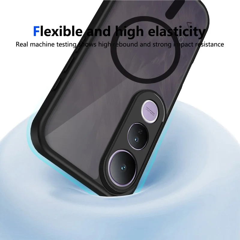 Magnetic Wireless Charging Translucent Shockproof Phone Cover