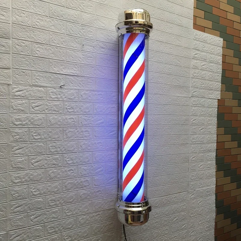 Rotating Light Stripes for Barber Shop, LED Downlights, Red, White, Blue Stripe, Hair Sign, Wall Hanging, 100cm