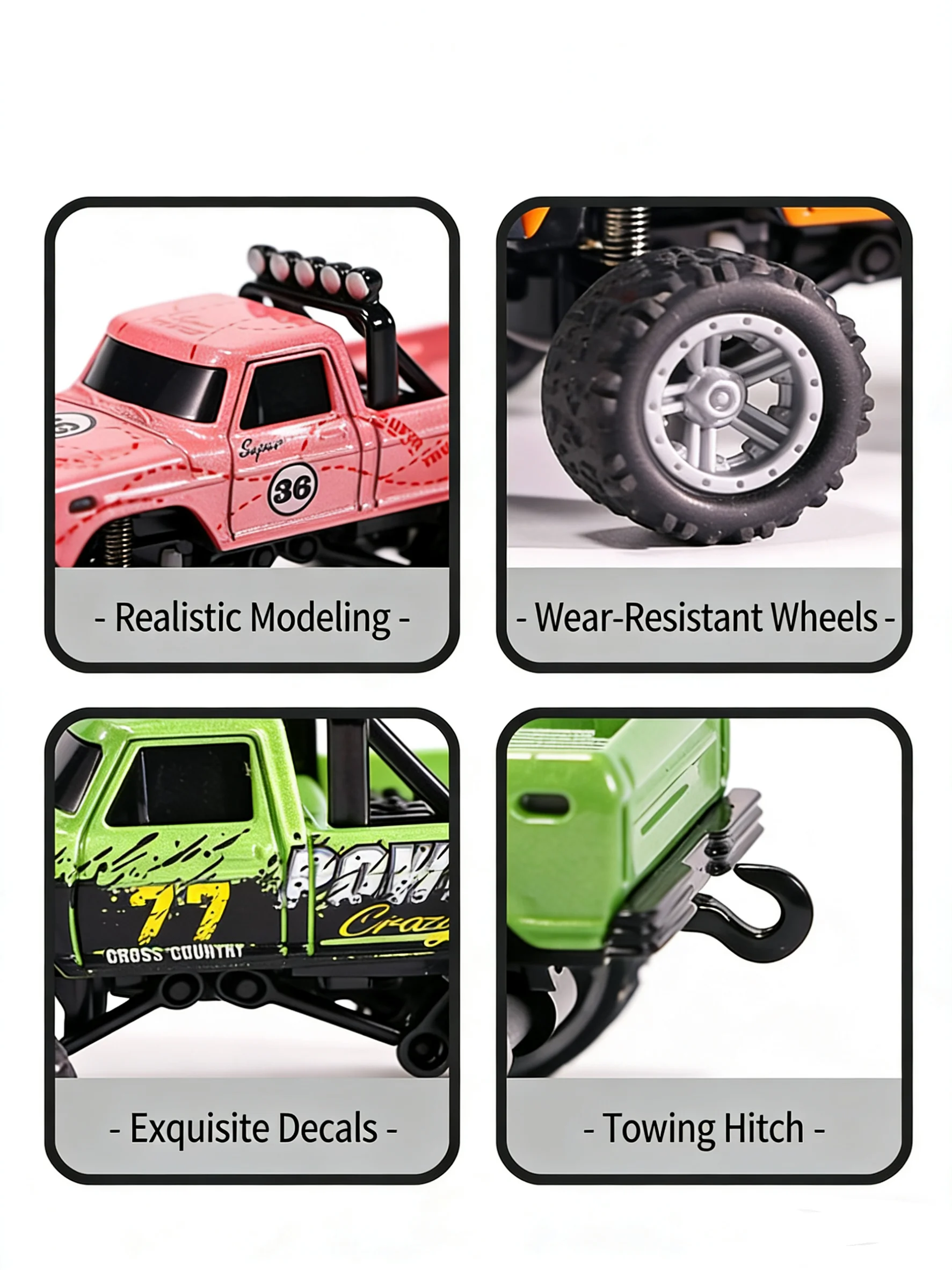 Voiture télécommandée Stunt Car 4WD 2.4GHz retournée sur le dos, montrant son dessous renforcé