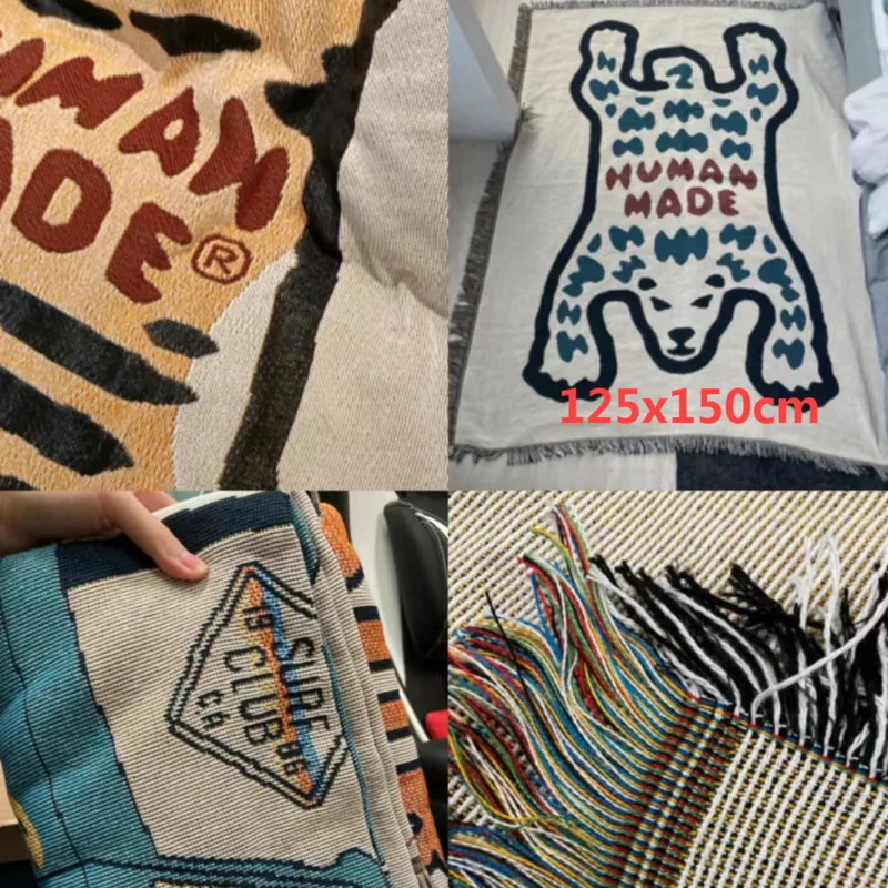 Human Made Throw Blanket Duck Tiger Snow Peak Picnic Blanket