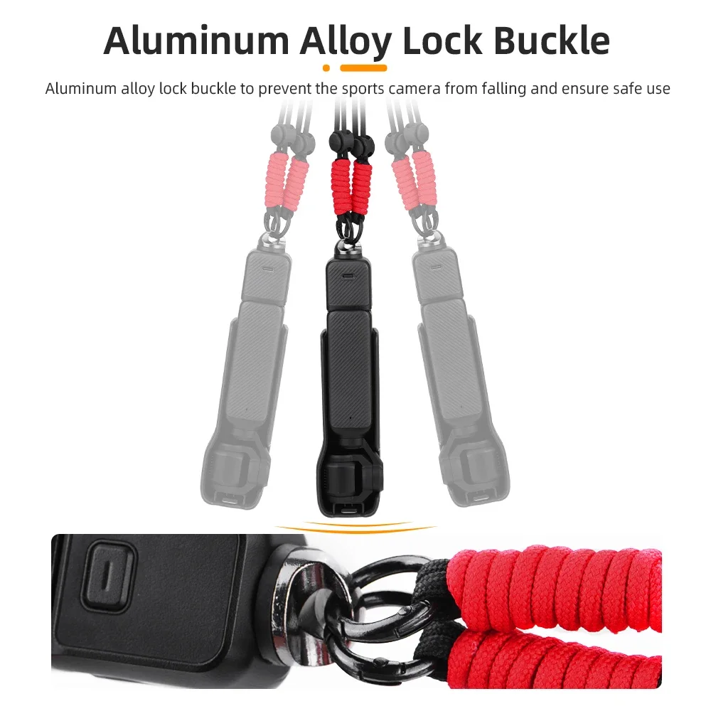 Camera Accessories Lanyard DJI Osmo Pocket 3/Insta360 X4 Camera Crossbody Strap Nylon NeckStrap Fashion Style Decorate Accessories
