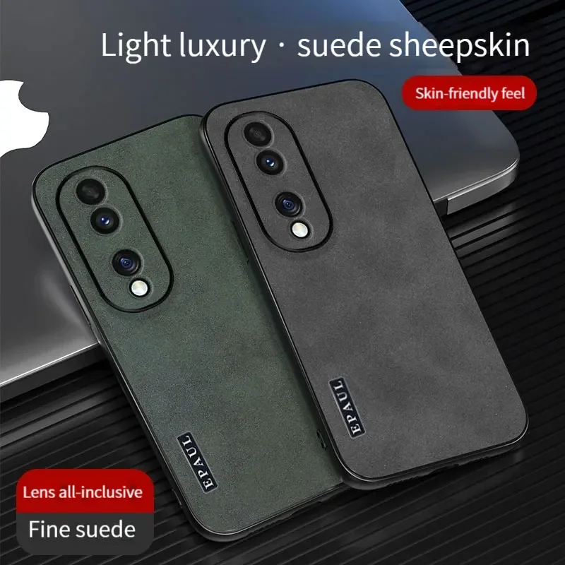 Étui en cuir élégant pour Huawei Honor 90 80 GT 70 60 SE Pro Plus Magic 5 4 X50i Play 7T 40 30 - Coque de téléphone en peau de mouton_voghion.com