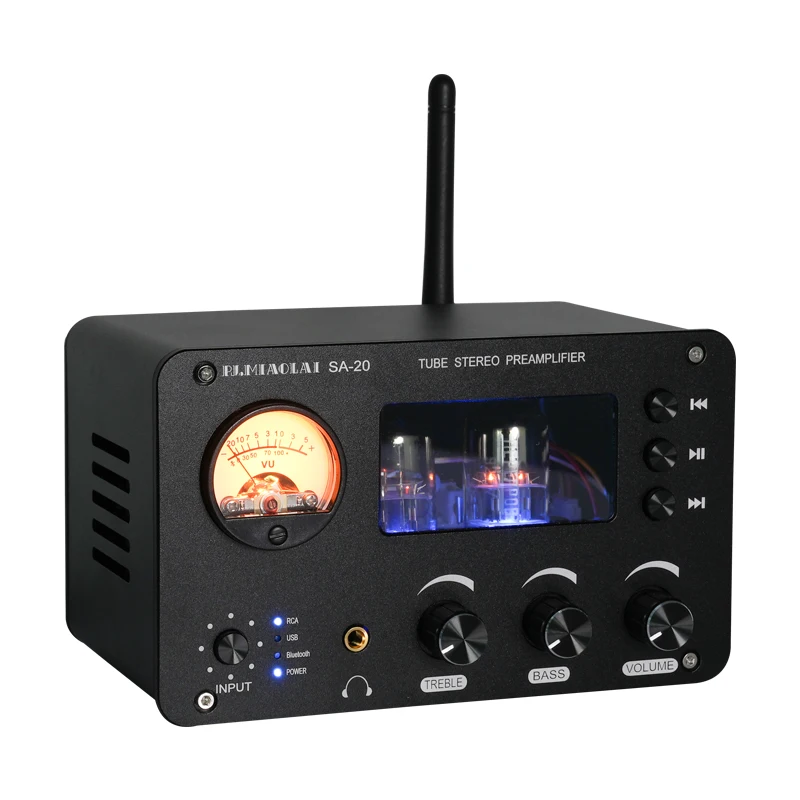 PJ. MIAOLAI SA-20 Bluetooth HIFI XLR Balanced decoder Headphone amplifier 6H3N tube NE5532 op amp ES9023 DAC preamplifier