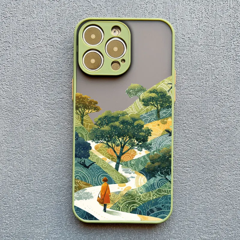 Frühlingslandschaft im Feld Handyhülle für iPhone 14 12 11 13 Pro Max Mini 17 15 Pro Max Plus X XS XR 16 14 Plus Stoßfeste Hüllen – Detail 2