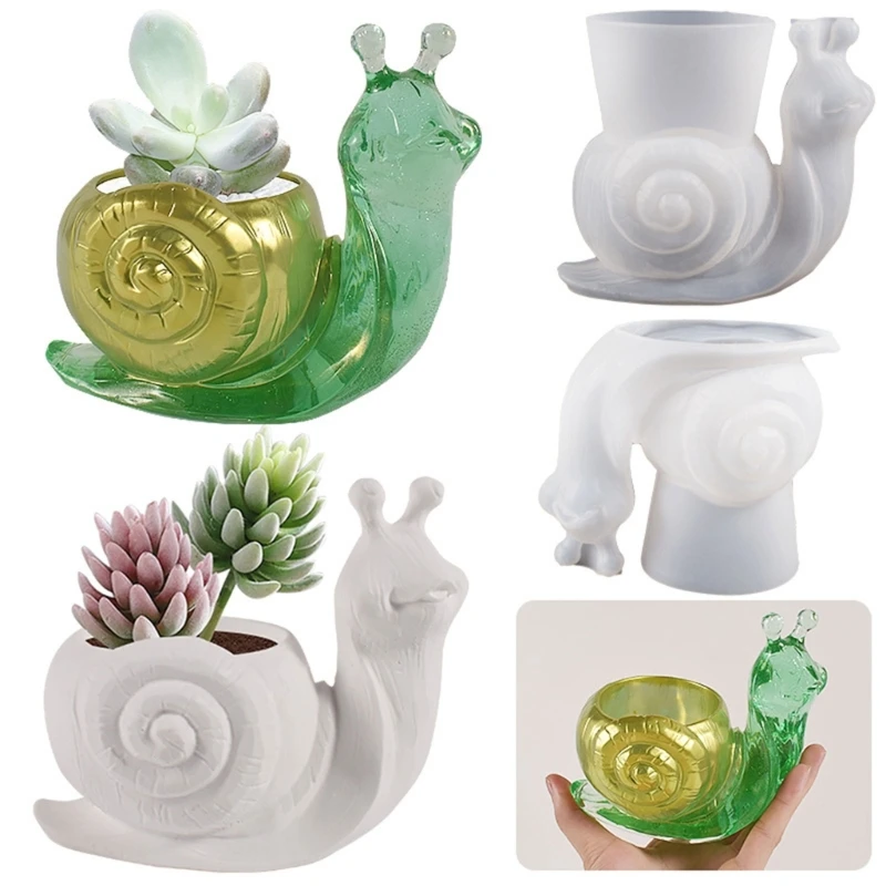 

Geometric 3D Snail Gypsum Silicone Molds Storage Box Mold for Making Succulent Plant Pot Flower Pot Candle Holder