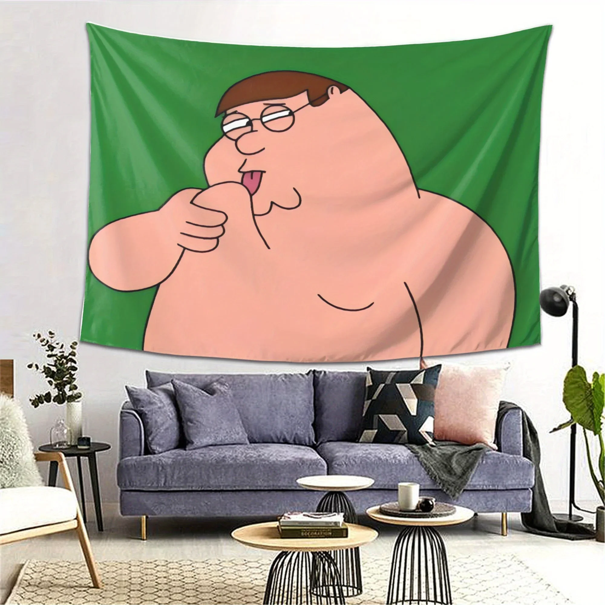 VIKAMA Wandteppich mit Peter-Motiv für Wohnzimmer, Schlafzimmer, Dekoration, perfektes Geschenk für Fans, Flagge, Polyester, Outdoor-Dekoration, Raumästhetik – Detail 1