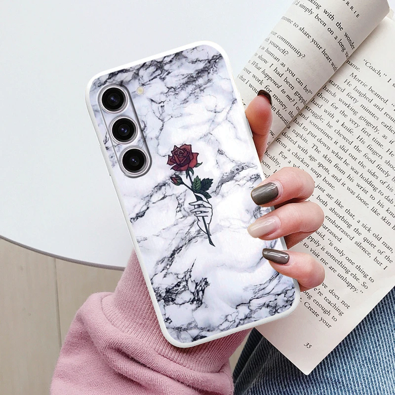 Marble Stone Texture Silicone Protective Case - Fashionable Back Cover