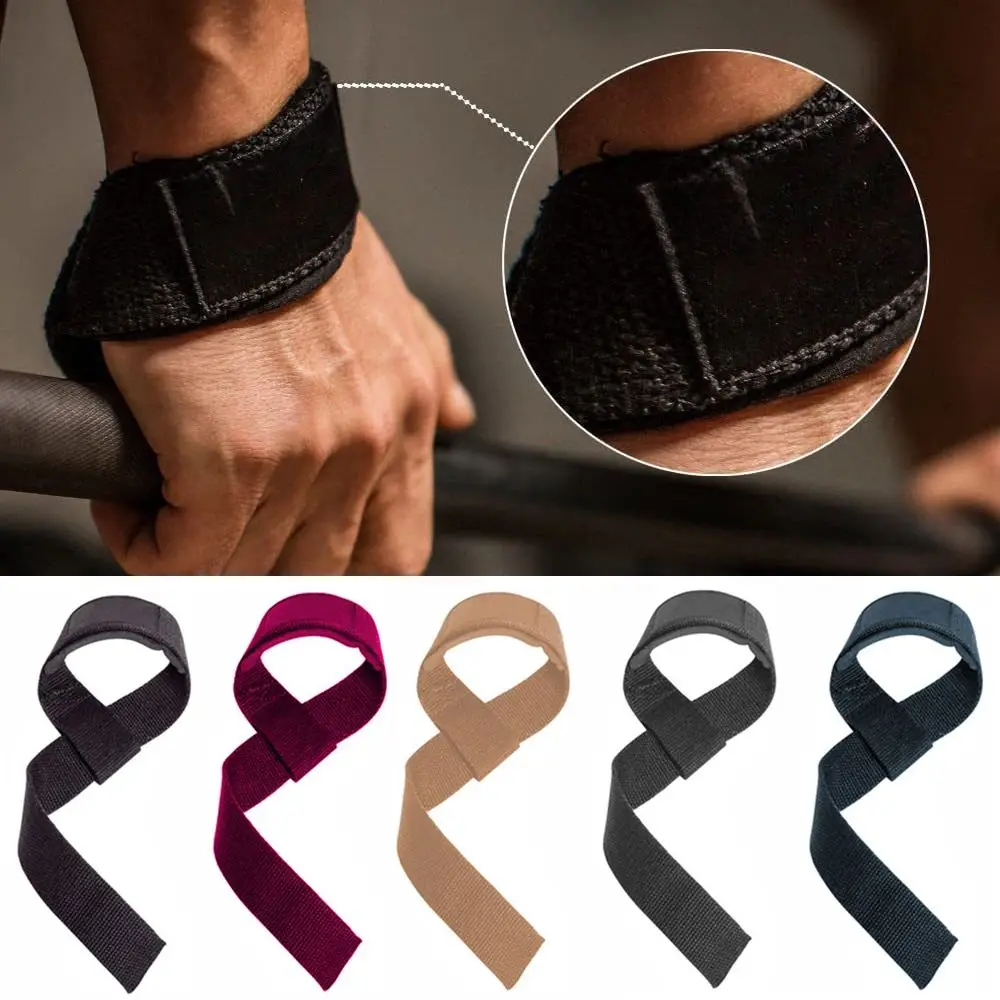 

1Pc Gym Bodybuilding Lifting Grip Belt Wrist Support Anti-Slip Weightlifting Hand Belt 3.8*63cm Sport Fitness Straps Wrist Wraps