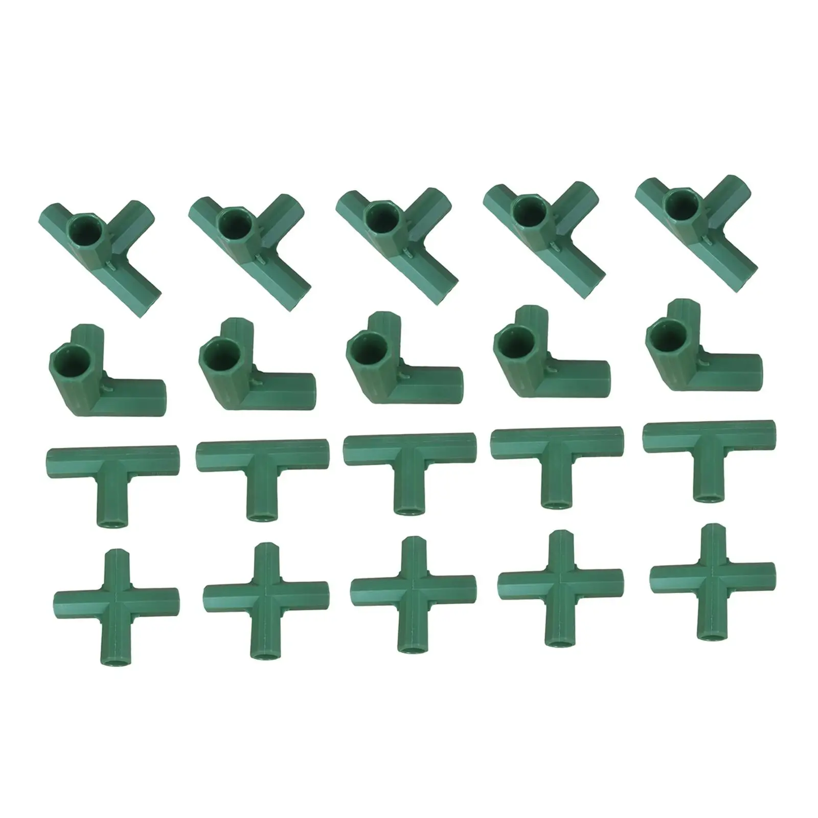 Greenhouse Building Fittings Frame Connectors 20 Set for Flower Stands Greenhouse Bracket Gardening Awning Joints