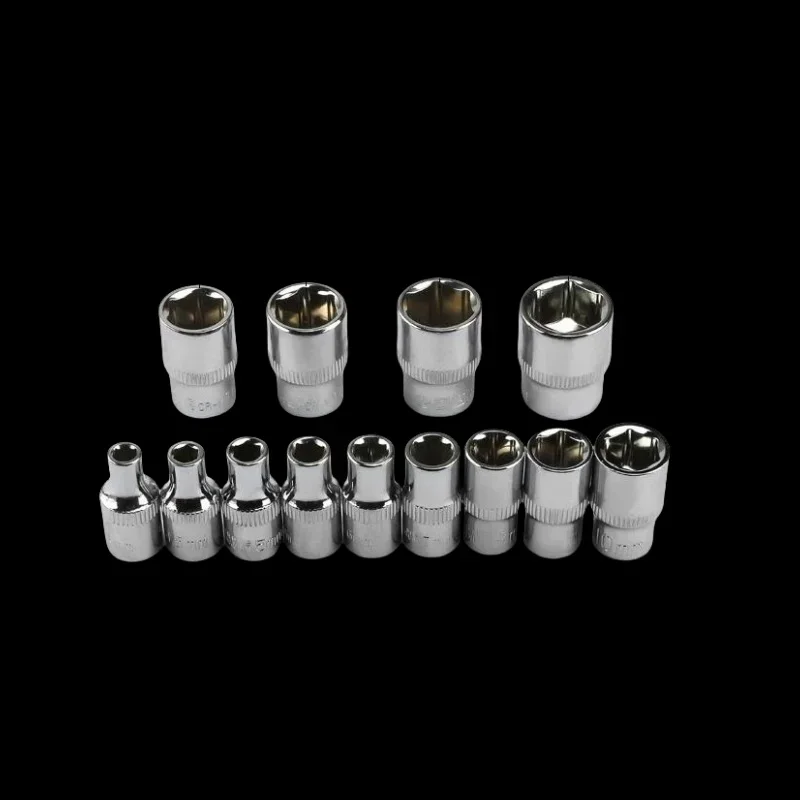 1-Piece 1/4 Drive Inch 4 4.5 5 5.5 6 7 8 9 10 11 12 13 14mm Ratchet Wrench Socket Head Sleeve Double End Hand Tools