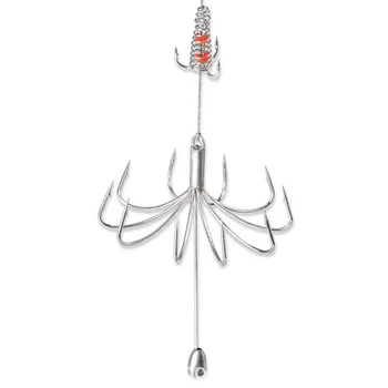 Men Explosion Fishing Hook Fishing Lure Trap Feeder Cage Sharip Fishing Hook With Stainless Steel Springs 1