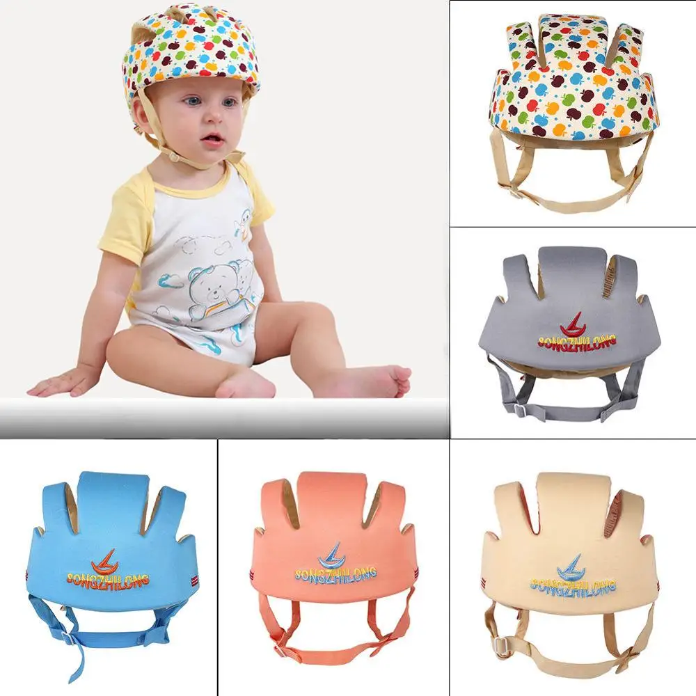 

Soft Children Helmet Safety Protective Baby Toddler Hat anti-collision Infant Head Protection Cap Adjustable Harnesses Cap