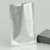 7x10cm 200pcs Pure Aluminium Bags - Silver White Heat Seal Purely Foil Plastic Food Pouch Shampoo/Powder Package Vaccum Sealable 4