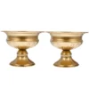 2 Pcs Pots for Plants Wrought Iron Vase Desktop Floral Tabletop Flower Vessel Retro Flowers Golden 1