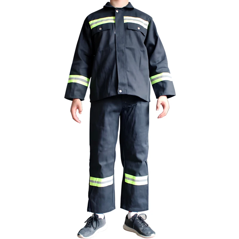 Flame Retardant Clothing Fire And Heat Resistant Firefighter's Protective Reflective Jacket Long Pants Combat Fireproof Clothing