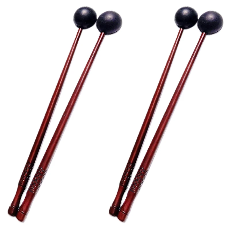 

2 пары язычковых барабанов, Мягкие Резиновые Искусственные язычковые палочки для деревянных барабанов, язычковых барабанов и перкуссионных клавиатур