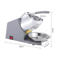 Machine à glace pilée anti-éclaboussures en acier inoxydable de qualité alimentaire, robuste et électrique 2