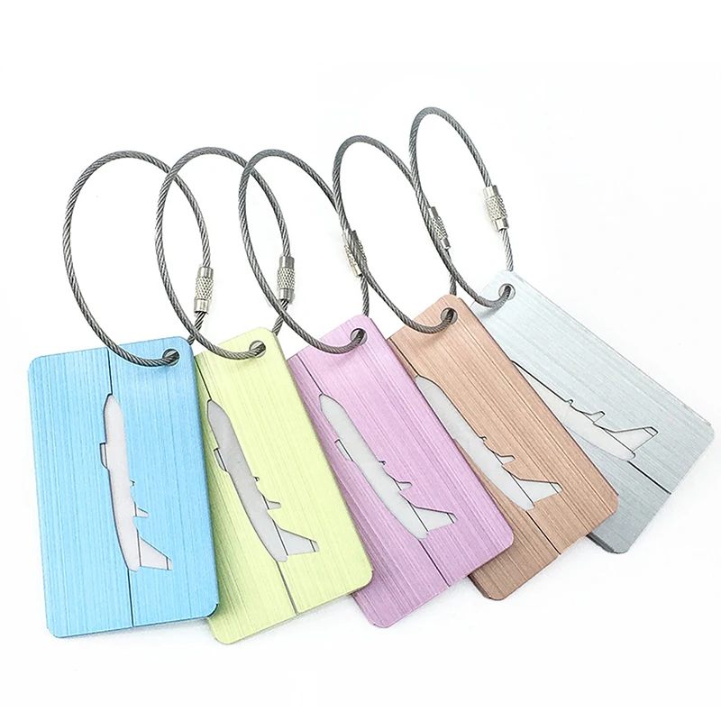 

Fashion Travel Luggage Tags Baggage Name Tags Suitcase Address Label Holder Aluminium Alloy Luggage Tag Travel Accessories