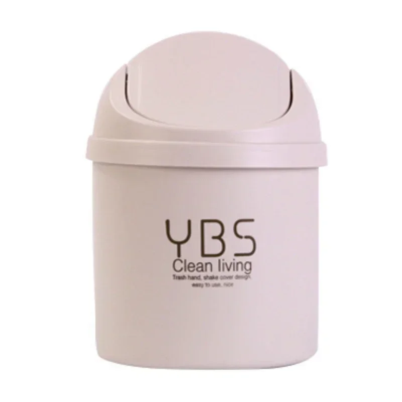 Mini Waste Bin Desktop Home Garbage Basket Table Trash Can Swing for Home Office Table Trash Can Small Waste Bin Office Supplies