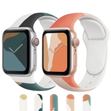 

Silicone Strap For Apple Watch Band 45mm 41mm 44mm 40mm 38mm 42mm Smartwatch Rubber Sports Belt Bracelet iWatch Serie 7 4 5 6 SE
