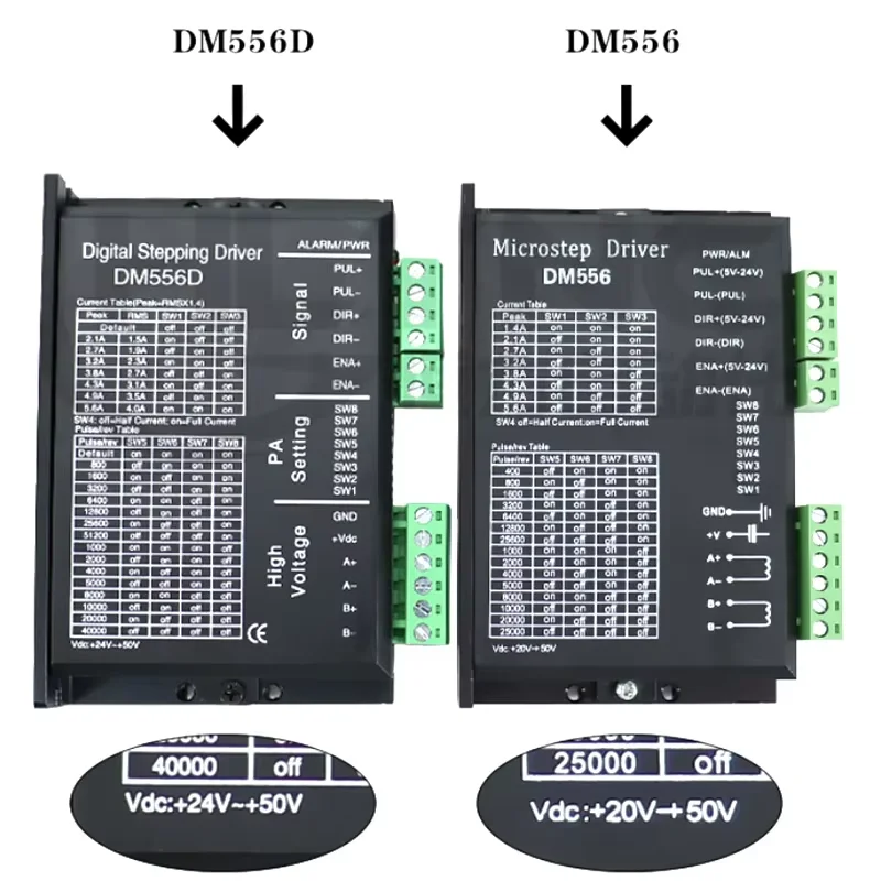TB6600 DM542 DM556 DM556D Nema23 하이브리드 스테퍼 모터 드라이버 컨트롤러 보드 스테핑 엔진 드라이브 모듈 (CNC 조각용)