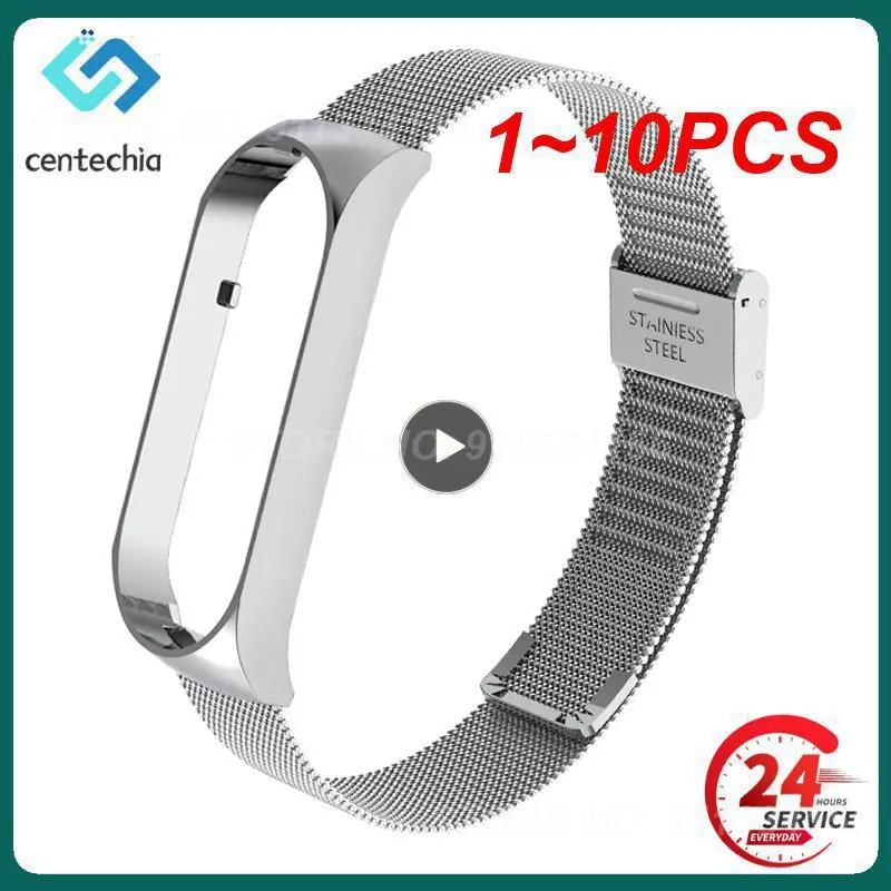 

1~10PCS Strap For Mi Band 7 6 4 5 Wrist Metal Bracelet Screwless Stainless Steel for Mi Band 7 6 4 3 5 Strap Wristbands