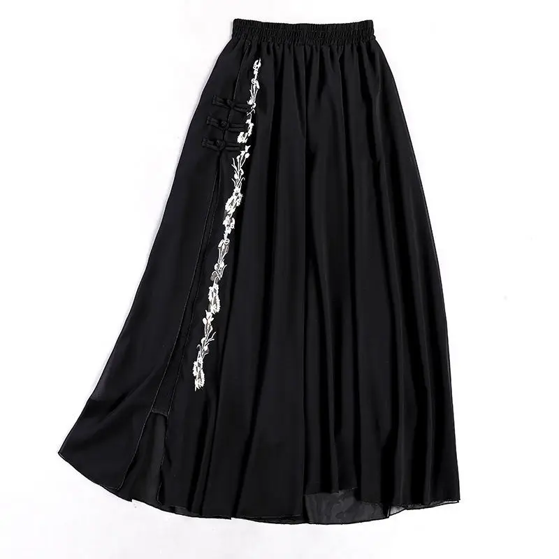 

Women's Spring Autumn New Fashion Elegant High Waist Chiffon Half Skirt Casual Versatile Western Commuting Comfortable Skirt