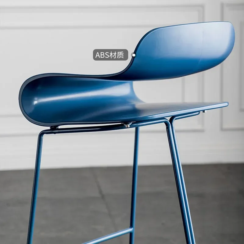 Cream Style Accent Bar Chairs High Stool Modern Reception Bar Chairs Plastic Restaurant Furniture Tabouret De LLBC