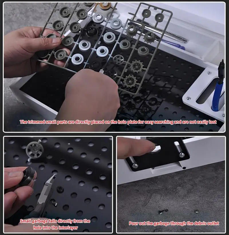 Assembling Model Tool Storage Box PVC Hobby Model Making Accessories Organizer Multifunctional Parts Shelf