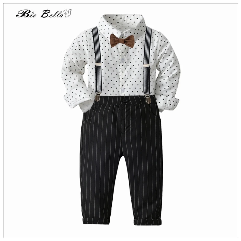 

Biobella Baby Boy Spring Autumn Clothing Suit Formal Kids Wedding Birthday Party 2-6 Year Toddler Xmas New Year Kids Outfits Set