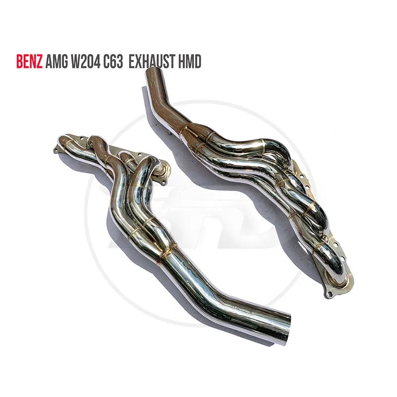 HMD Exhaust Manifold Downpipe for Benz W204 C63  Car Accessories With Catalytic converter Header Without cat pipe