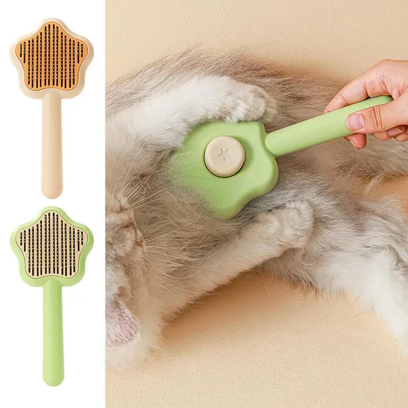 

Pet Hair Removal Brush Grooming Comb Self Cleaning Dog Slicker Brush with Massage Teeth Dogs Cats for Pet Grooming Supplies