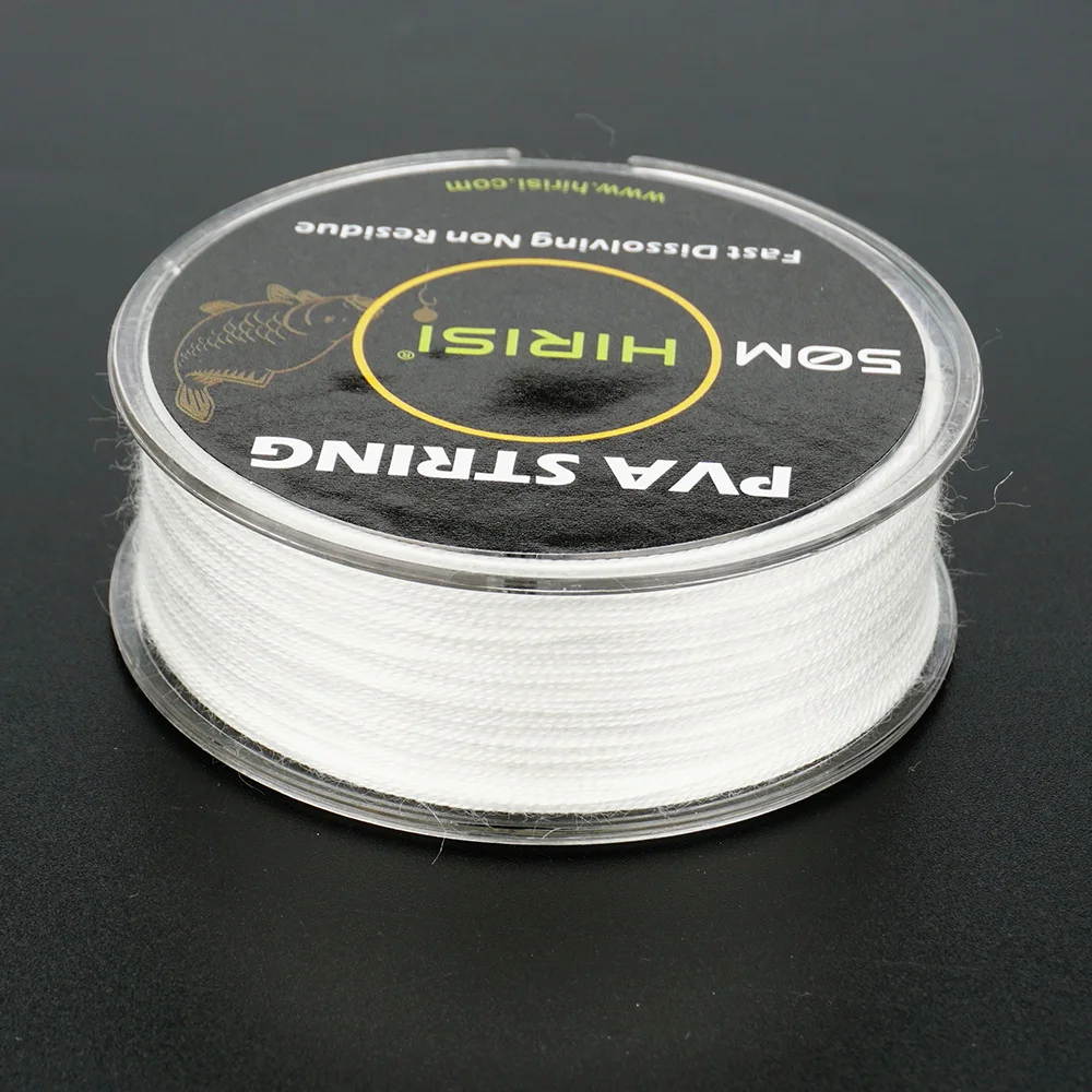 Fil PVA soluble rapide pour amorces bouillettes et carpe - rouleau 50/100m accessoire pêche Hirisi