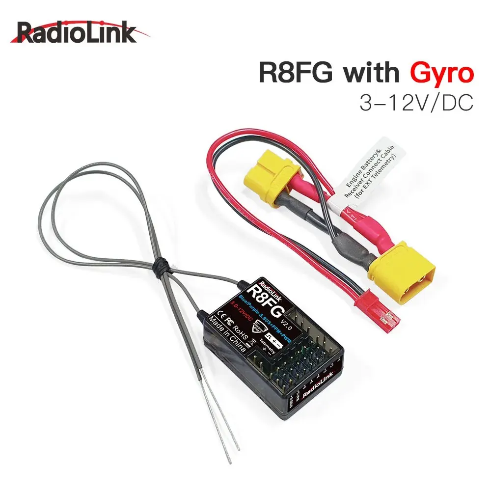Radiolink RC카 보트 작업용 리시버 자이로, 송신기 RC4GS RC6GS T8FB T8S RC8X 용, 2.4GH R8FG R4FGM R6FG R6F