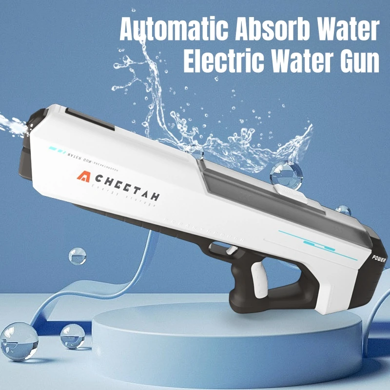 Automatic Absorb Water Children High-pressure Electric Water Gun Summer Outdoor Pool Fight Games Rechargeable Watergun for Kids 2