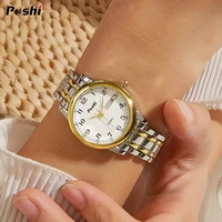 POSHI Original Waterproof Quartz Watch for Women Fashion Ladies Bracelet Luxury Stainless Steel Strap Date Week Women's Watches 2