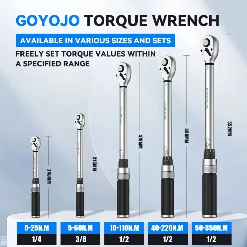3/8&rdquo; Torque Wrench 5-60N.m Square Drive 1/4&rdquo; Pro Torque Wrench 5-25N.m Professional Bicycle Automotive Repair Tool