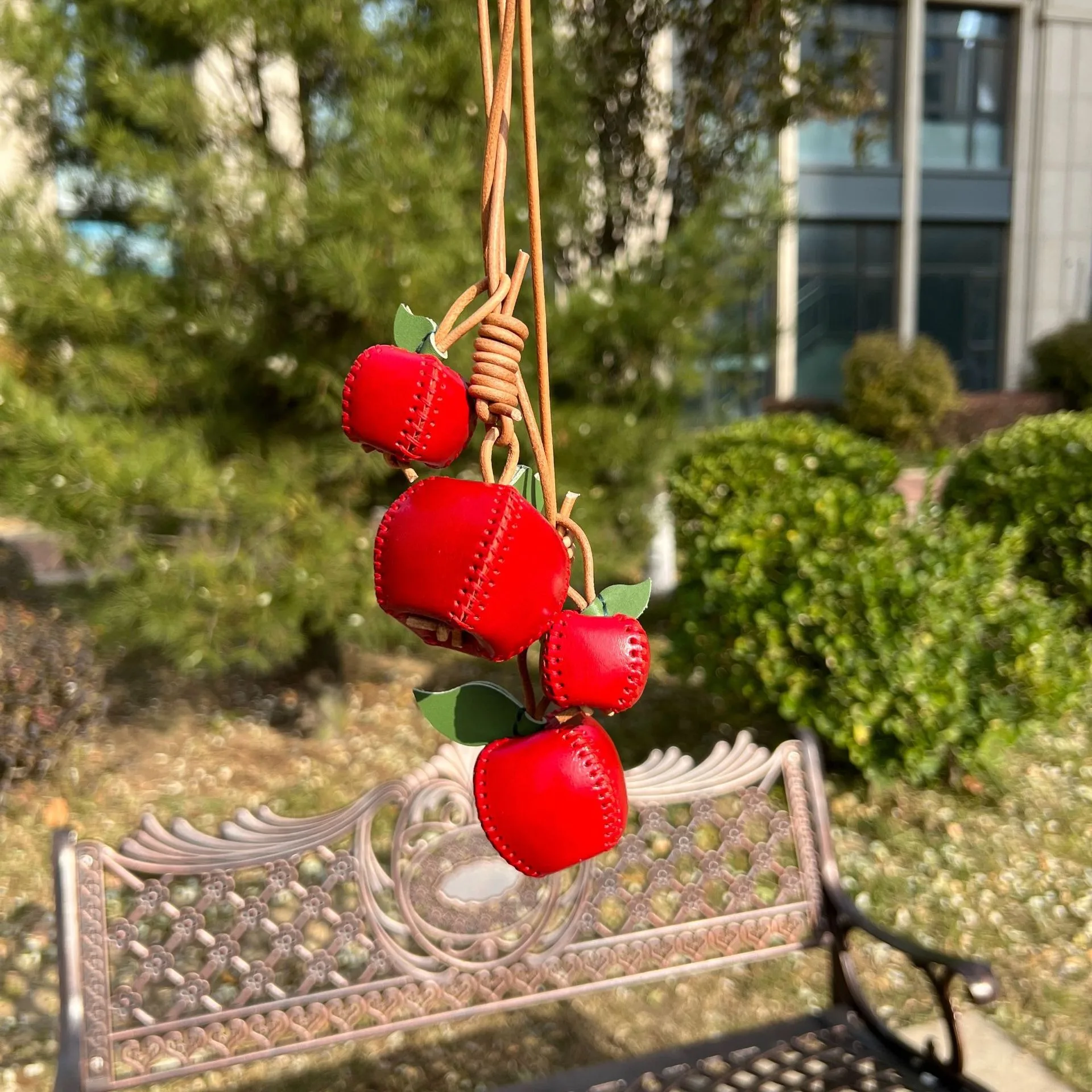 Genuine Leather Fruit Bag Charms Handmade Keychain For Handbags_voghion.com