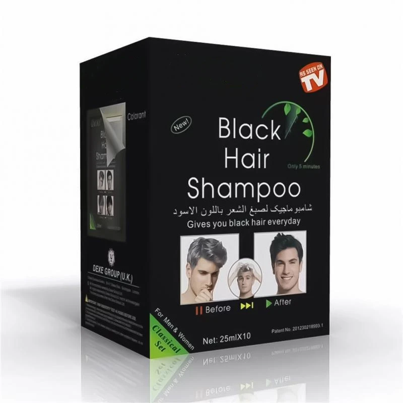 Description Picture 2 of itemBlack Hair Shampoo Hair Color Hair Dye Shampoo Organic Permanent Grey Hair Removal Restore Shiny Hair For Men Women Hair Cares