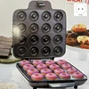 Mini Donut Maker, Mini Pancakes Maker Machine, Bake 16 Mini Doughnuts, Non-Stick Surface, Cake For Breakfast 6