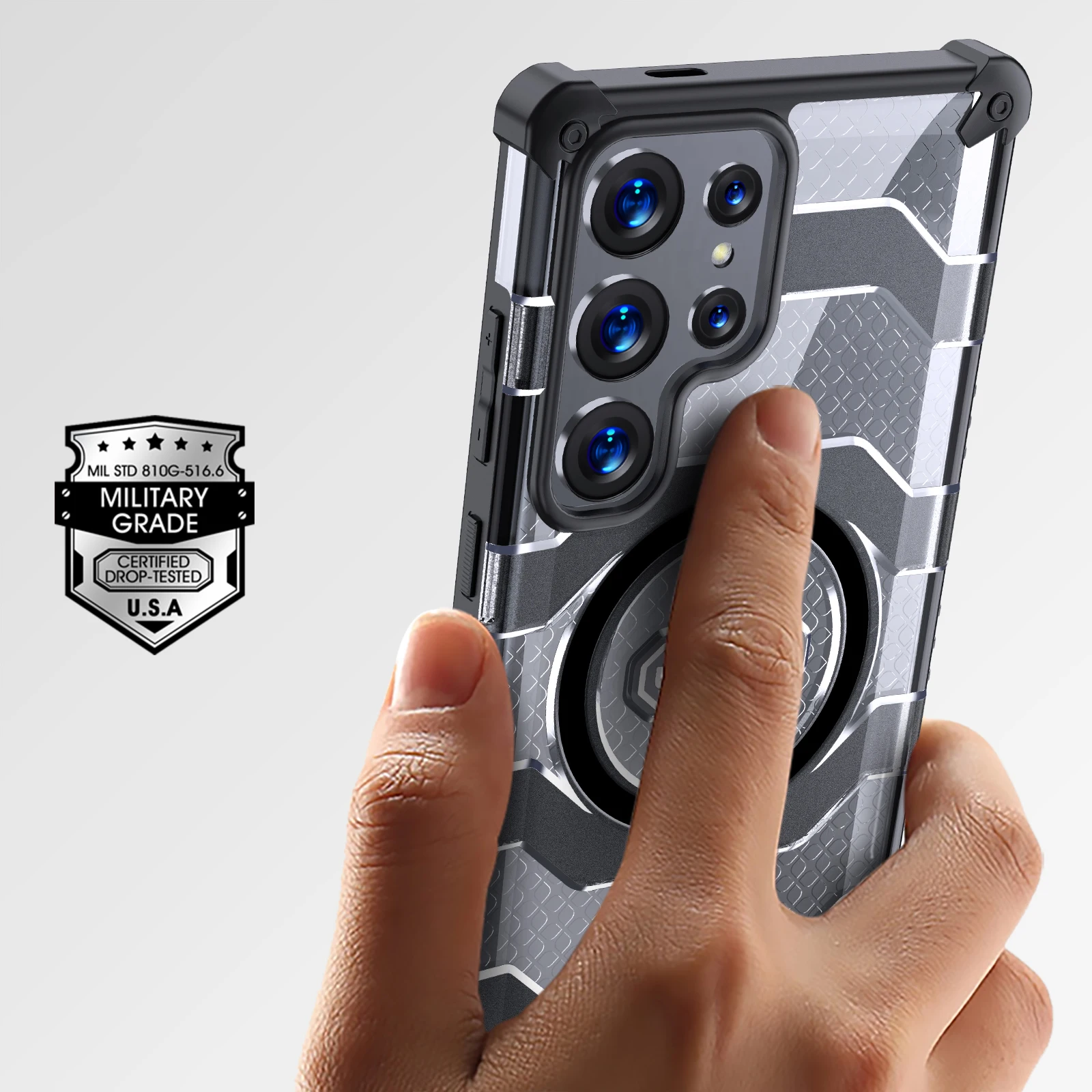 Magnetic Military-Grade Rugged Armor Magsafe Case with Drop-Tested Protection