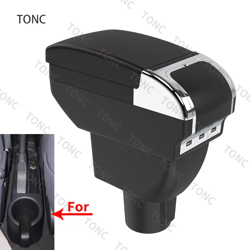 

For Hyundai Getz Armrest Elbow Rest Center Console Storage Box 6USB Charging with Cup Holder Car Accessories